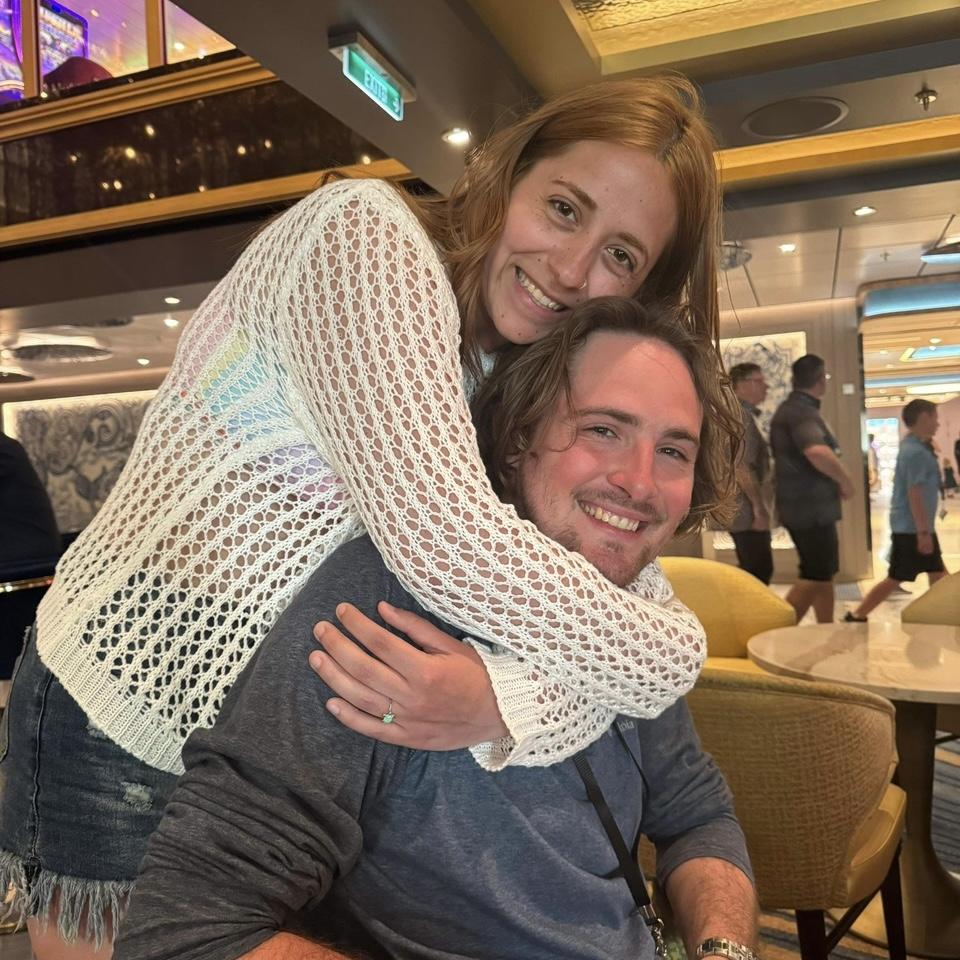 Our first photo as an engaged couple!