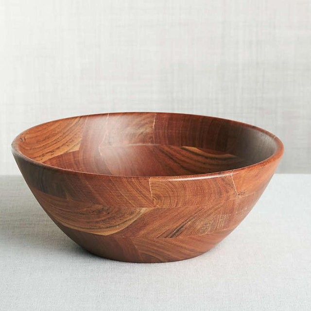 Crate & Barrel | Carson 12" Acacia Wood Salad Serving Bowl