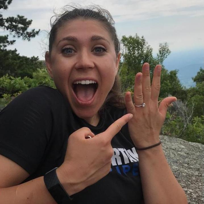June 22, 2020 when Hailey found her favorite rock on top of Old Rag Mountain. Luke handed her a key (conveniently hidden in his sock for the duration of the hike), which opened a ring box he hand made