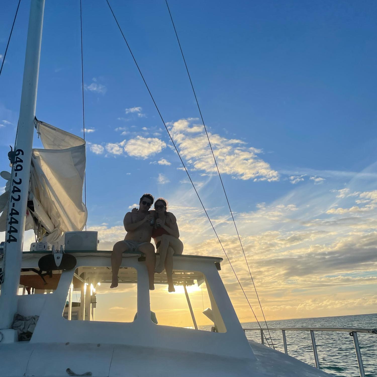Boating with friends in Turks and Caicos.  Sponsored by Pangea.