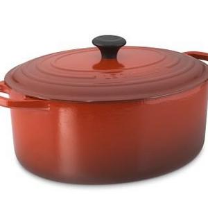 Le Creuset Signature Cast-Iron Oval Dutch Oven, 9 1/2-Qt., Red