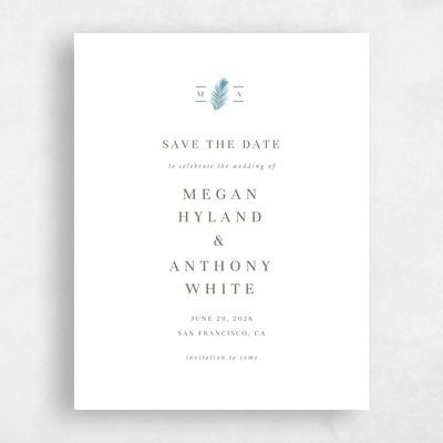 Teal Ocean, Blue Wedding Save the Date - Maldives Portrait