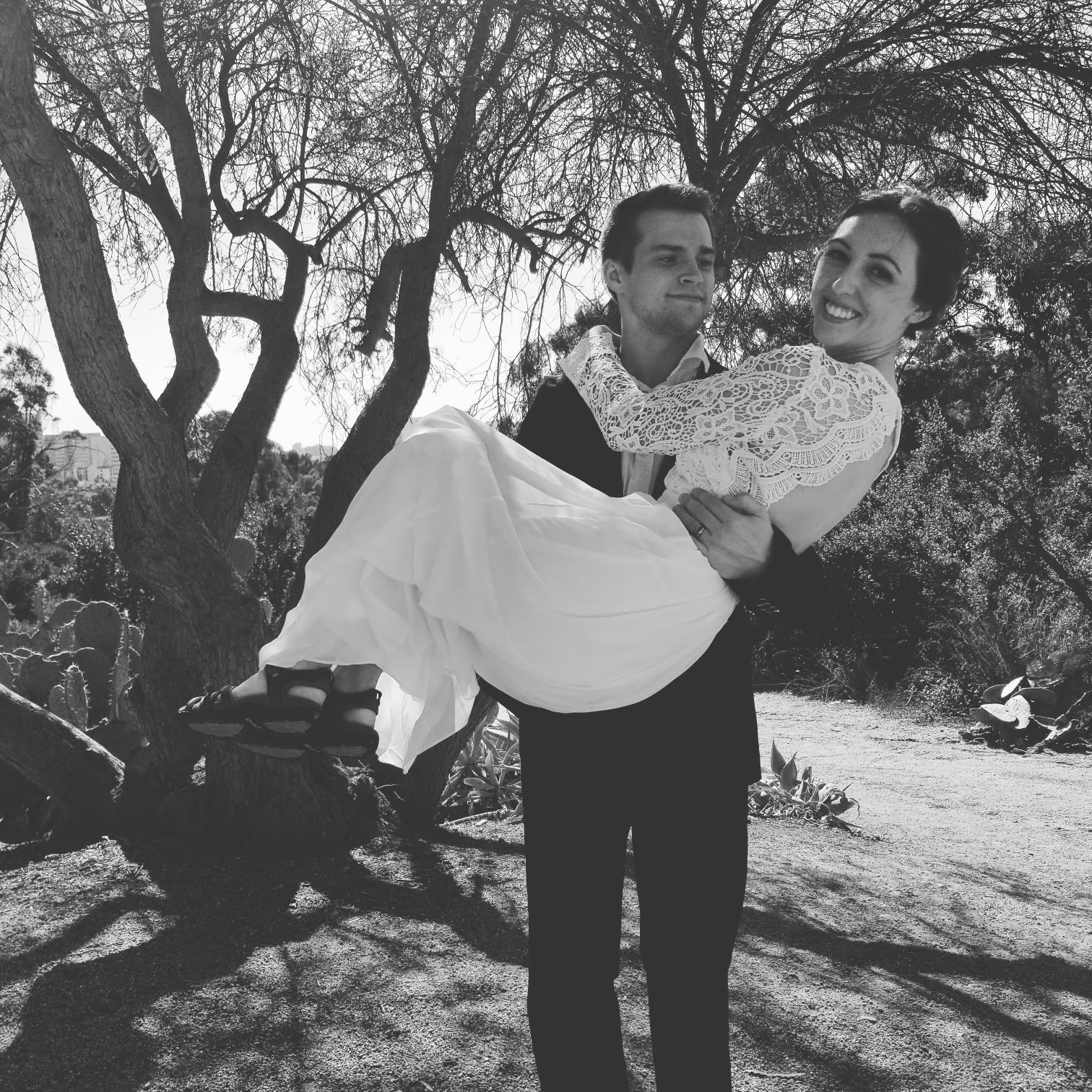 In October of 2018, we decided to elope to San Diego, California. This picture was taken right after our ceremony.