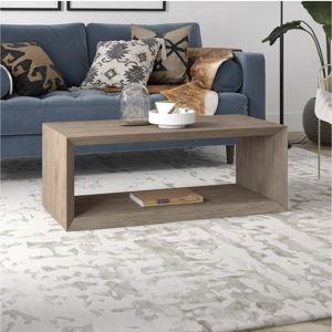 Osmond 48 in. Antiqued Gray Oak Rectangle MDF Top Coffee Table
