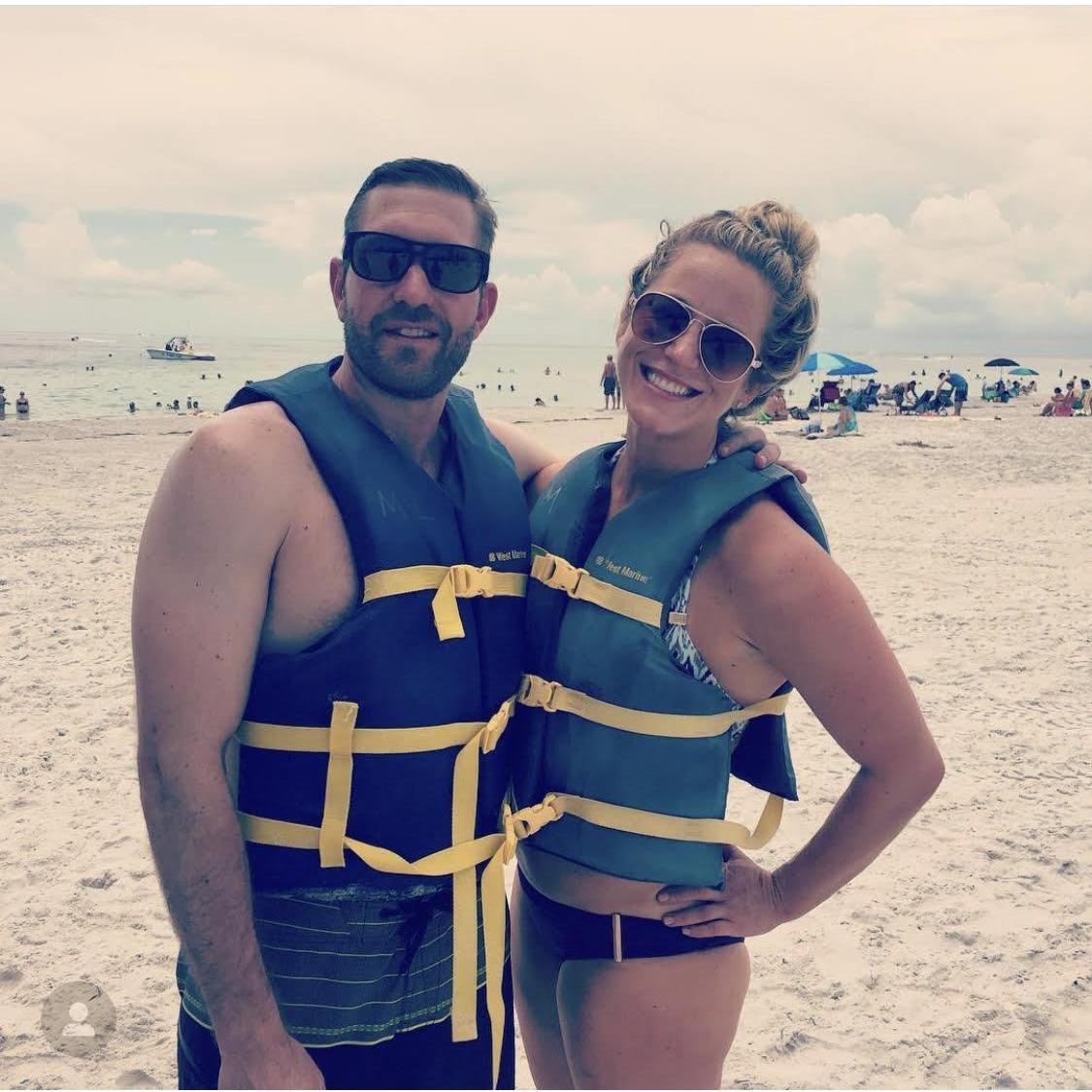 Our 1st date jet skiing in St. Pete.