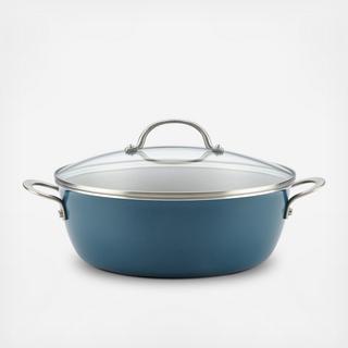 Porcelain Enamel Covered Stock Pot