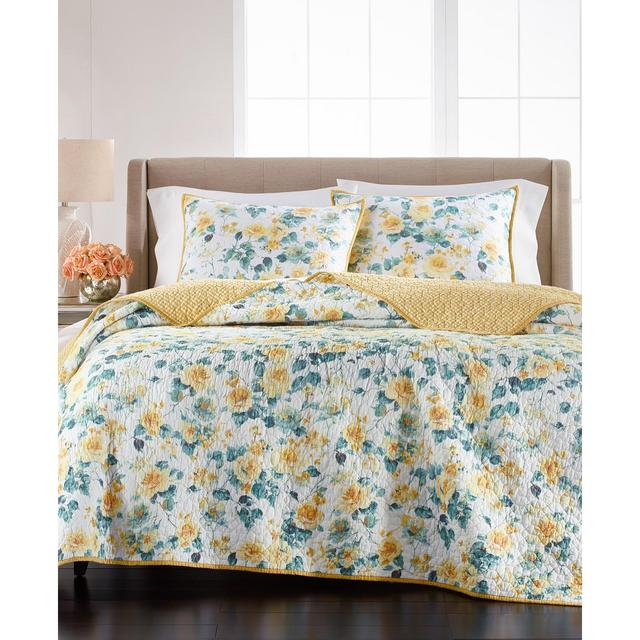 Martha Stewart Collection Garden Floral Full/Queen Quilt, Created for Macy's