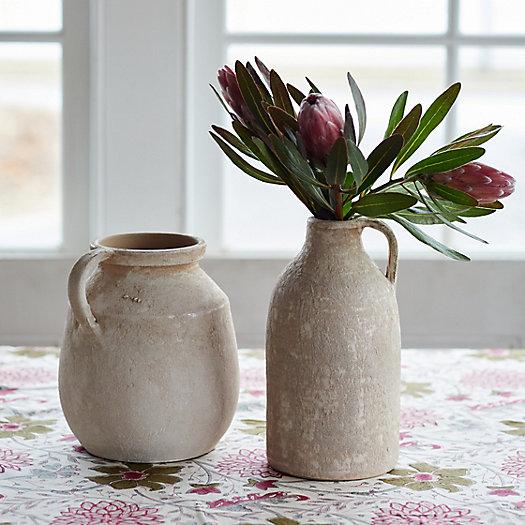 Short Wide Mouth Ceramic Jug Vase