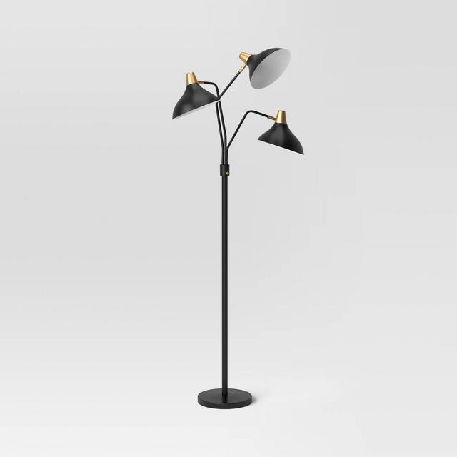 3-Head Floor Lamp Black - Threshold™