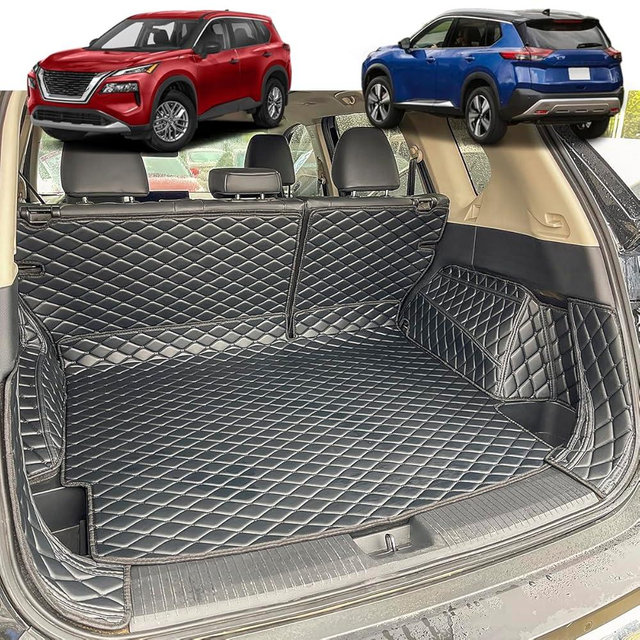 7DEEKEI Cargo Mat Compatible with 2021-2026 Nissan Rogue Trunk Mat and Rear Backrest Mat Cargo Liners (not fit Rogue Sport)