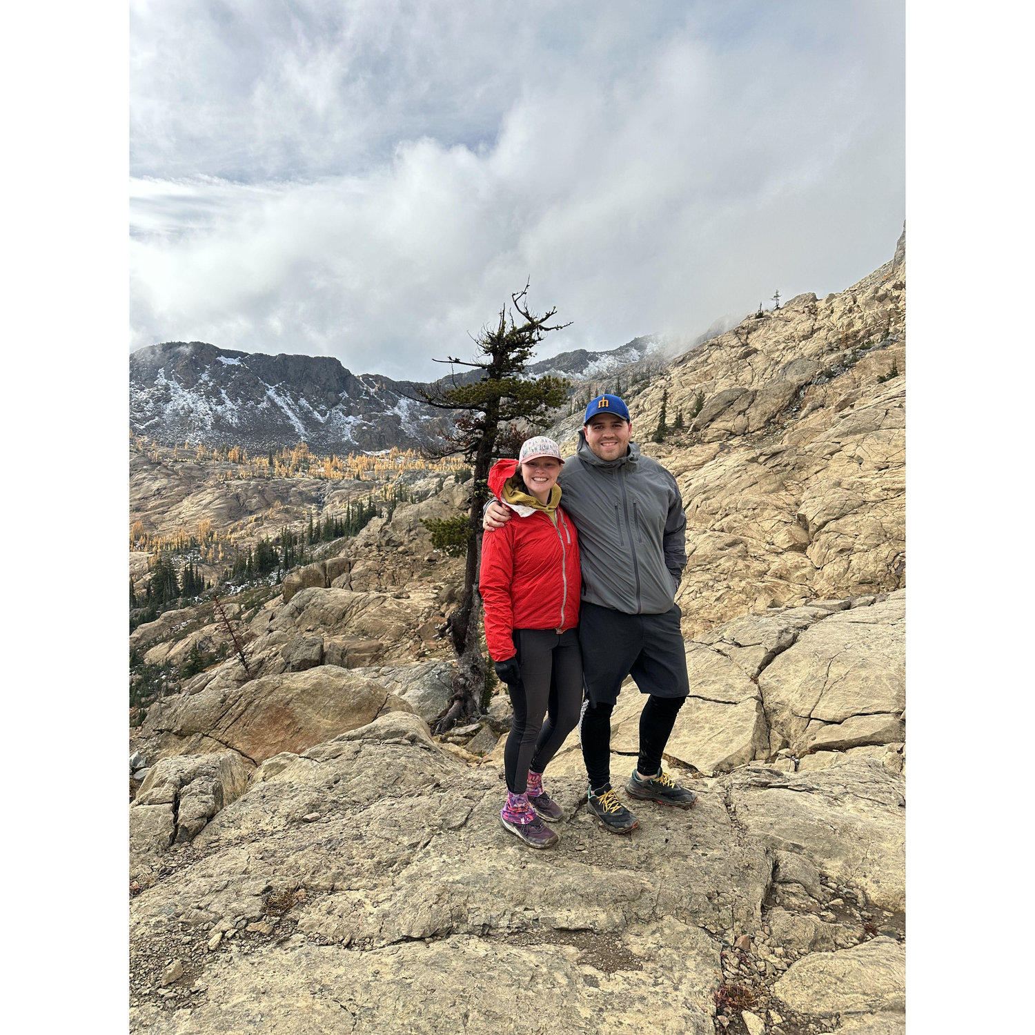 Right before Adam proposed at Lake Ingalls, WA - October 2023