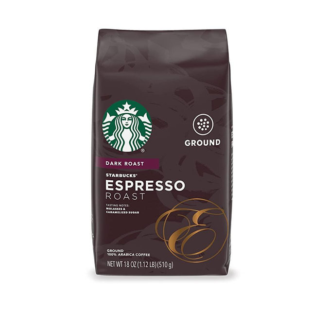 Starbucks Dark Roast Ground Coffee — Espresso Roast — 100% Arabica — 1 bag (18 oz.)