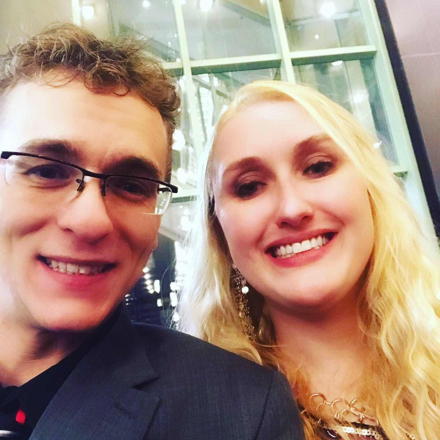 We took this picture before we saw Phantom of the Opera. Louis proposed after the play.