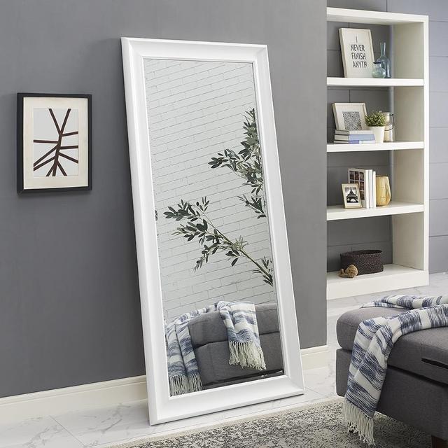 Naomi Home Framed Floor Mirror White/65" x 31"