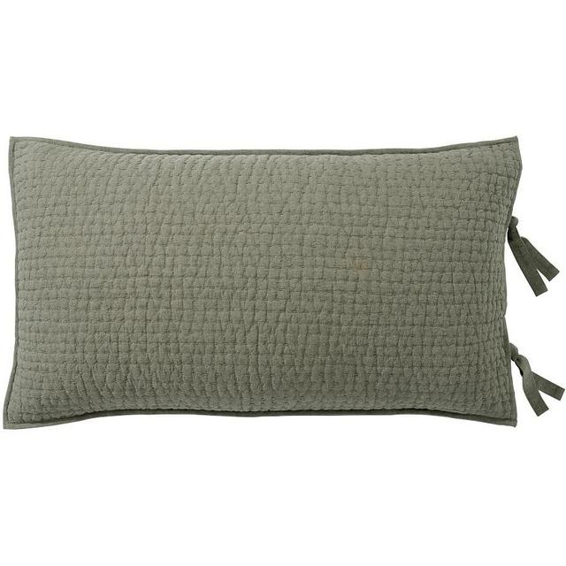 Loden Pick-Stitch Handcrafted Cotton/Linen Quilted Sham, King