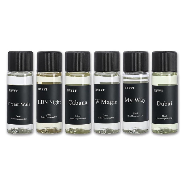 Hotel Collection Fragrance Oil Set 20 mL / 0.68 fl oz – Luxury Aromatherapy Essential Oils for Diffuser & Home Scenting, Inspired by Iconic 5-Star Hotels – 6 Premium Scents Gift Set