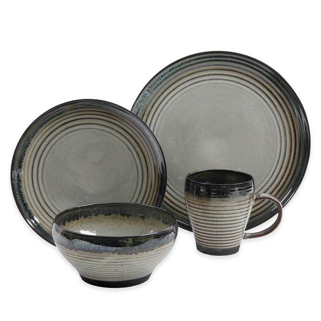 Gibson Overseas Meridian Groove 16-Piece Dinnerware Set