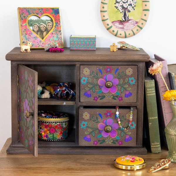 Maia Mini Dresser - Cocoa Folk Flower
