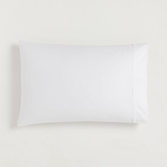 600TC Organic Sateen Sheet Set, Standard Pillowcase Set, White