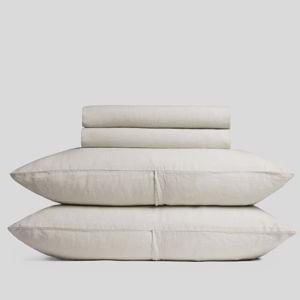 Linen Sheet Set -Bone F/Q - Queen