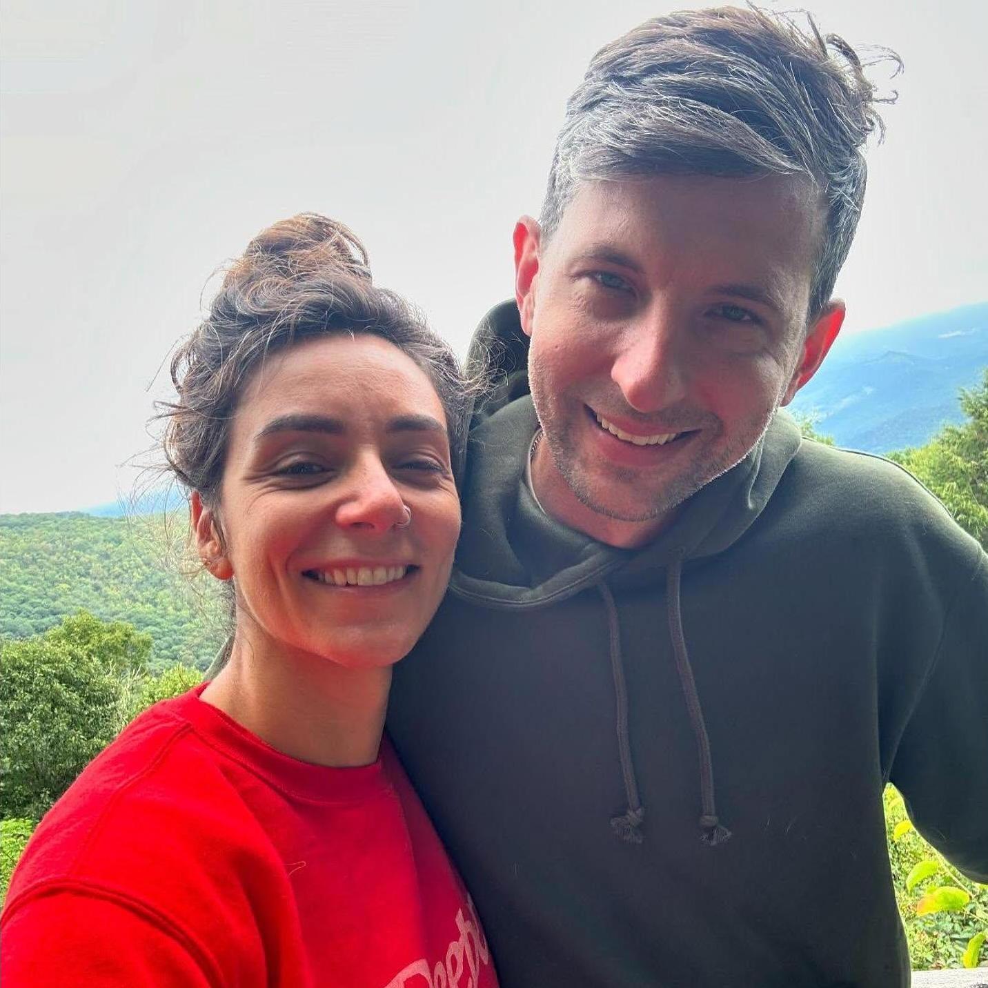 Leif proposed in the mountains of NC after a misty hike!
