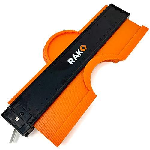 RAK Contour Gauge Shape Duplicator (10 Inch Lock) Template Tool with Adjustable Lock Precisely Copies Irregular and Awkward Shapes - Must Have Tool for DIY Handyman, Construction