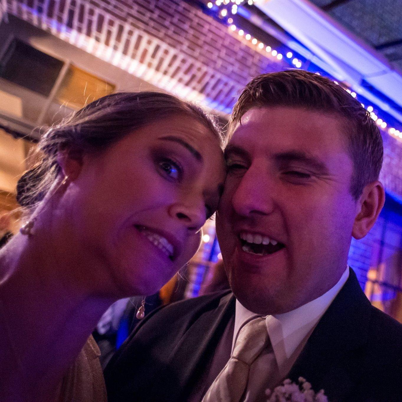 Having a blast at Lindsey and Steve's wedding - November 2016