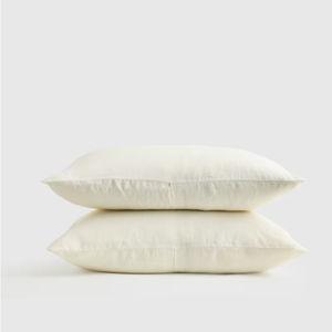 European Linen Sham Set Ivory