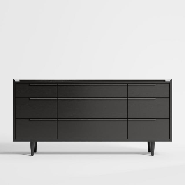 Tate Black 9-Drawer Dresser