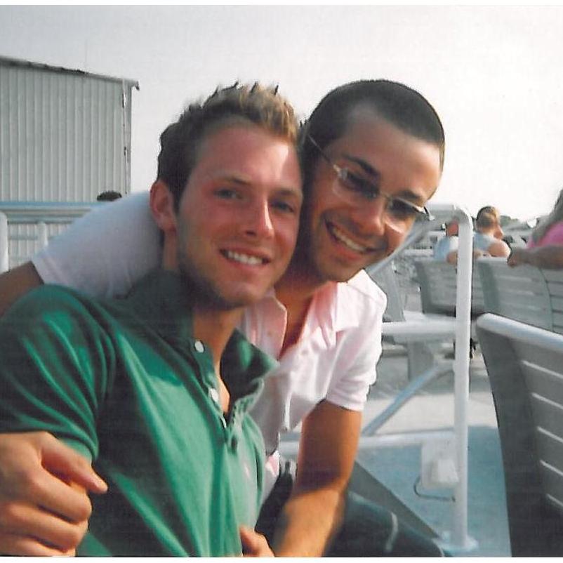 On our way to Put-In-Bay a million years ago. Joey's got a fresh buzz!