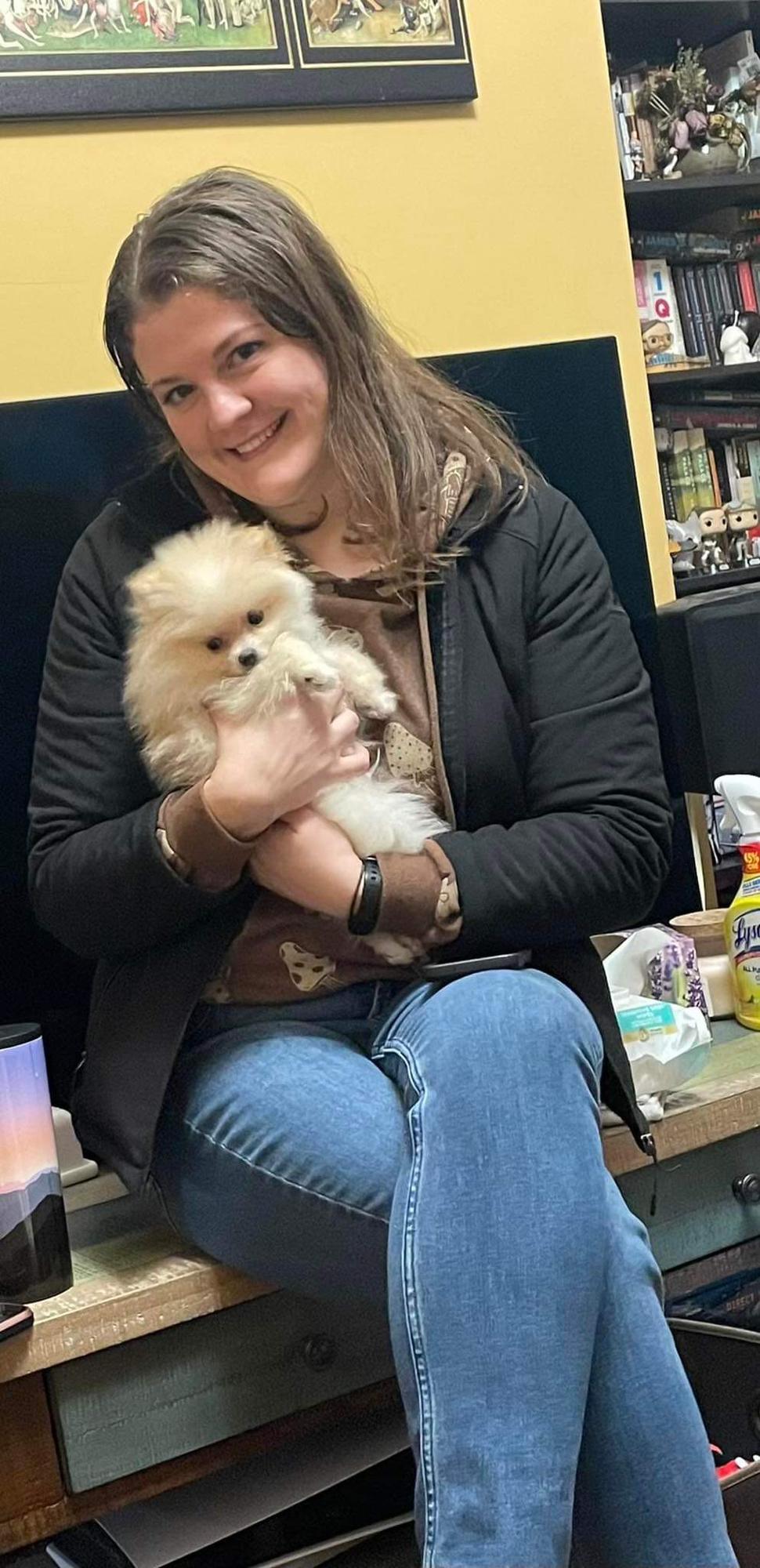 Stephanie’s sister Samantha meeting Noodles