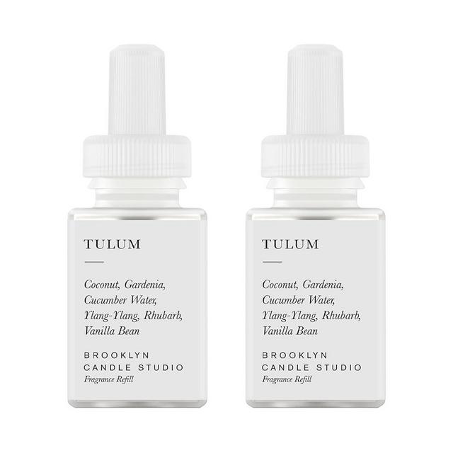 Pura & Brooklyn Candle Studio Collab - Home Scent Refill - Eco-Friendly Room Fragrances for Smart Home Air Diffuser - Each Device Refill Vial Holds Up to 120 Hours of Luxury Fragrance - Tulum (2 Pack)