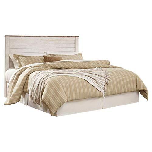 Ashley Furniture Signature Design - Willowton King/Cal King Panel Headboard - Component Piece - Whitewash
