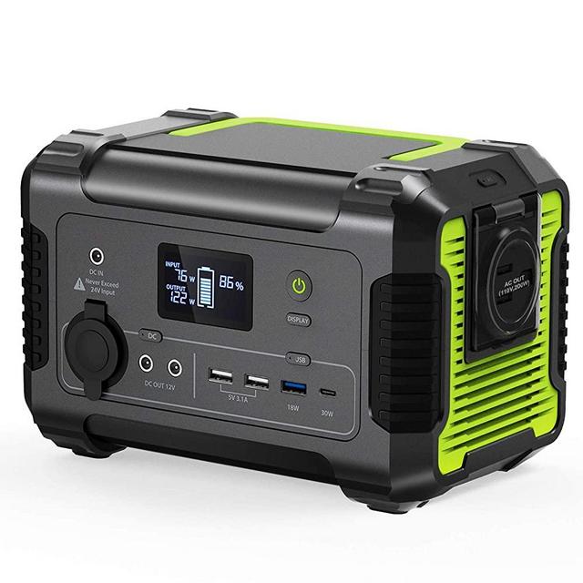 Portable Power Station, 230Wh/62400mAh Camping Generator Emergency Backup Battery, 110V/ 200W (300W Peak) US Standard AC Outlet, QC 3.0 USB,Type-C PD Port, 12V DC for Outdoor Camping Power Supply