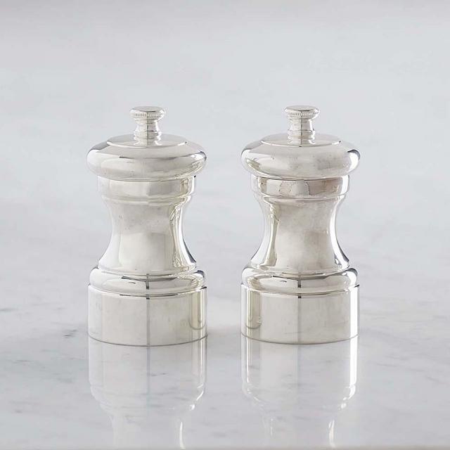 Peugot Silver Mignonette Salt & Pepper Mills Set, 4"