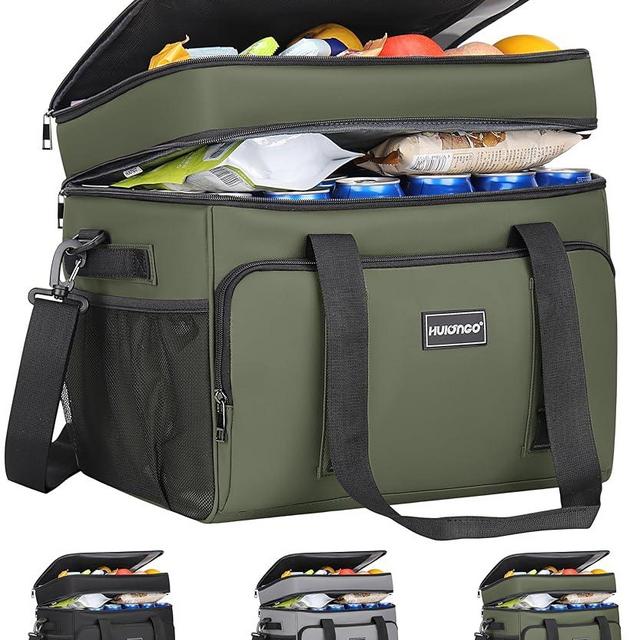 Hulongo Insulated Soft Cooler Bag, Large Ice Coolers Soft Sided Ice Chest for Beach, Collapsible and Portable