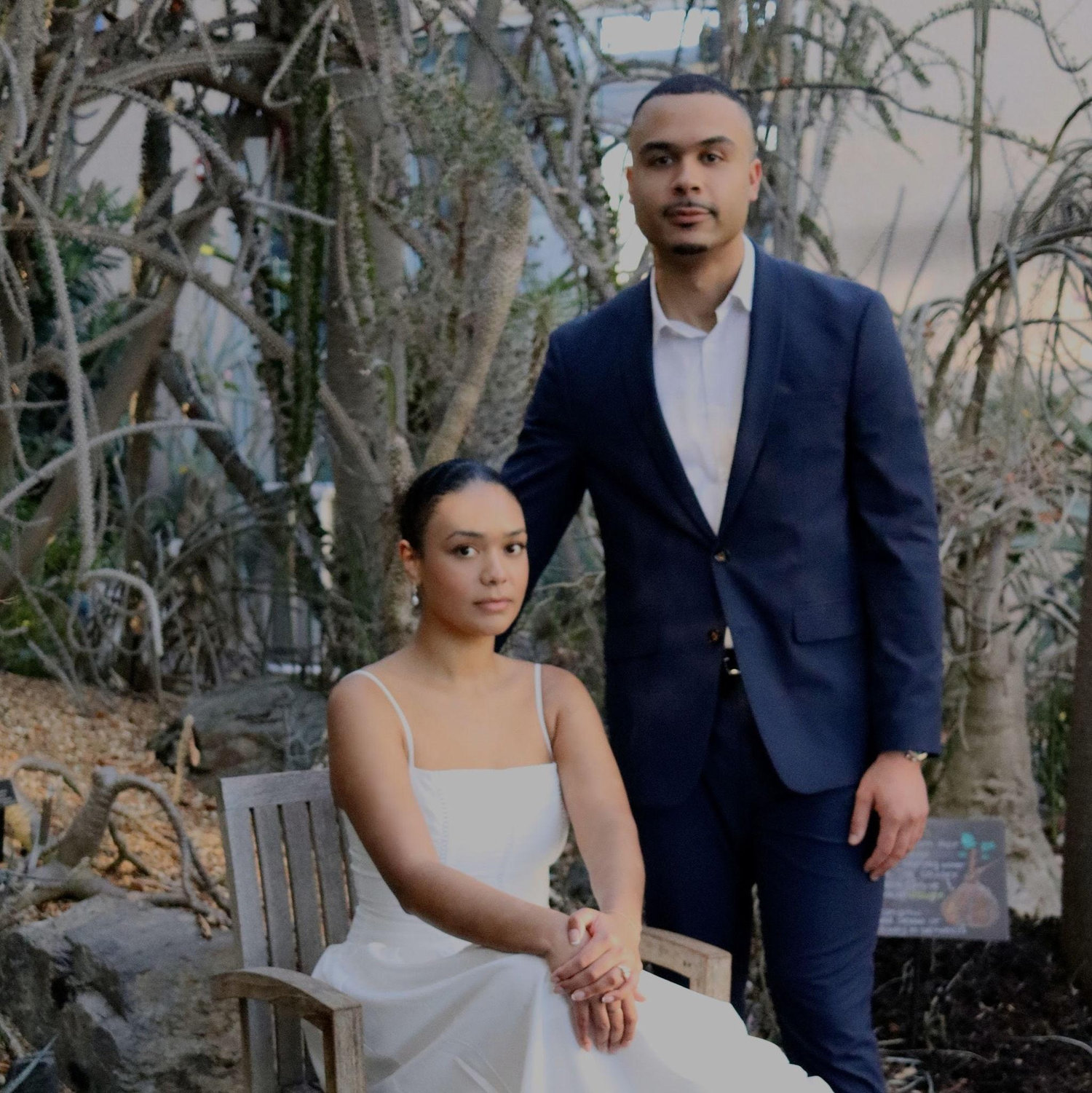 A photo from our desert greenhouse shoot at Atlanta botanical gardens