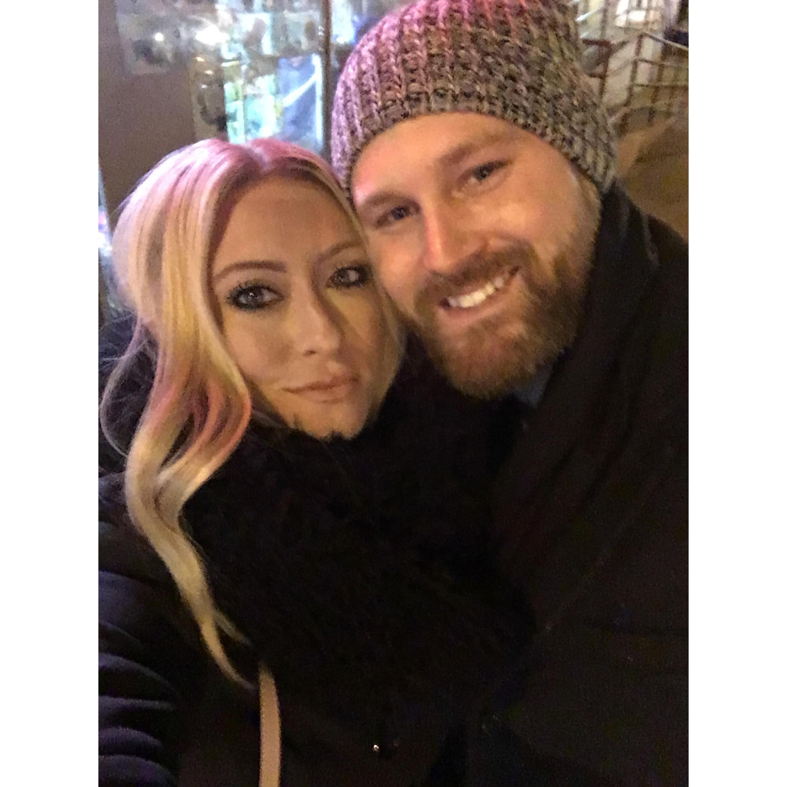 Our second valentines day in NYC. 7 degrees out. brrr!!