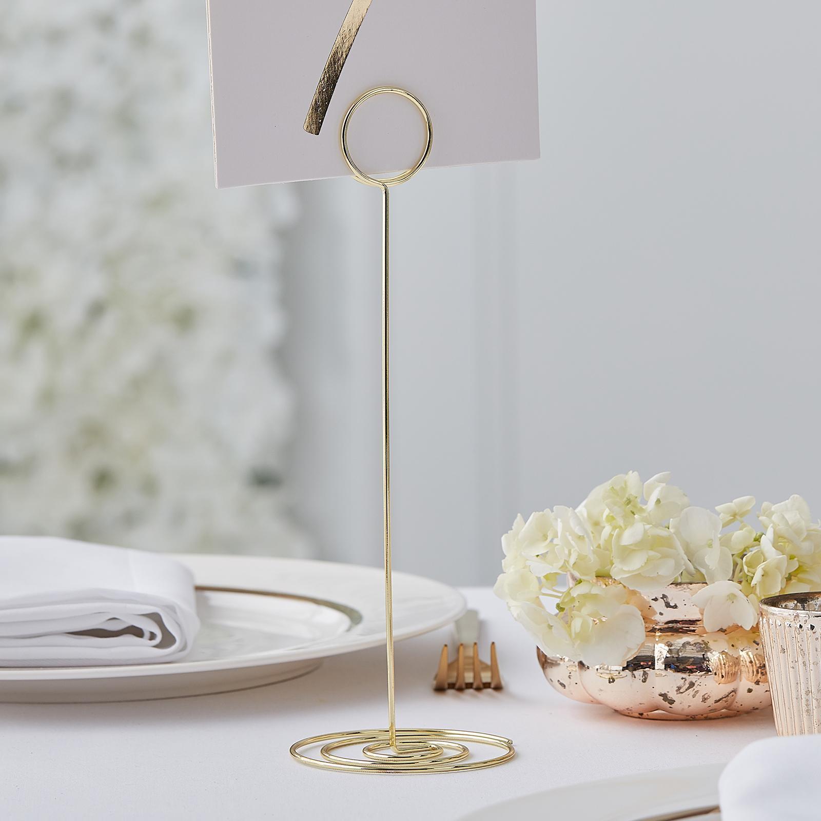 gold place card holders