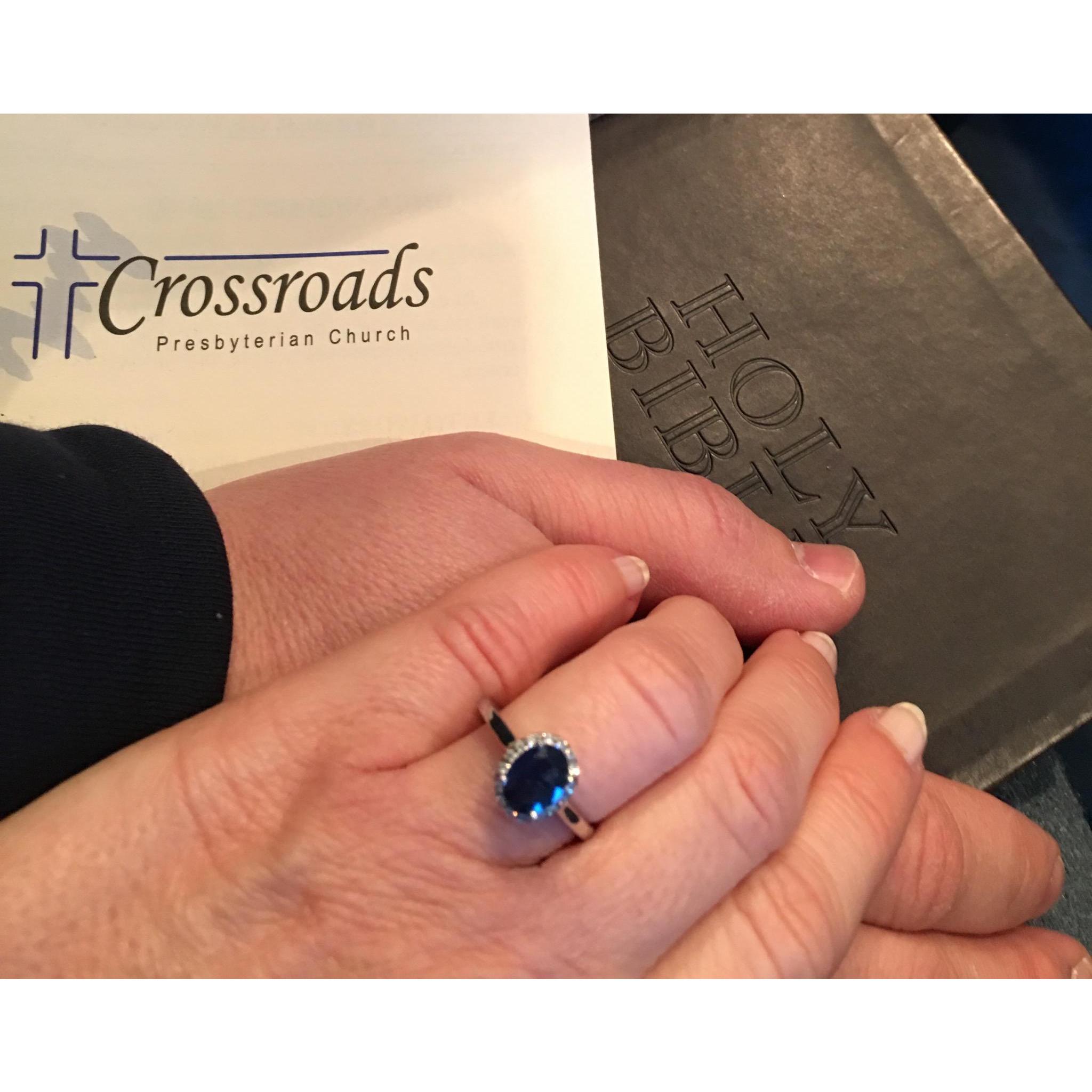 First Sunday service together as newly engaged