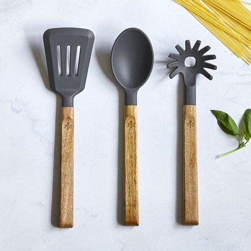 Silicone & Wood Utensil Set