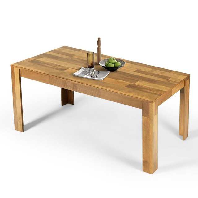 STHOUYN 71" 6ft Kitchen Dining Room Table for 6 8, Large Farmhouse Dinner Table, Wood Rectangular Long Table for Big Family, Waterproof & Scratch Resistant, Conference Table (Brown)