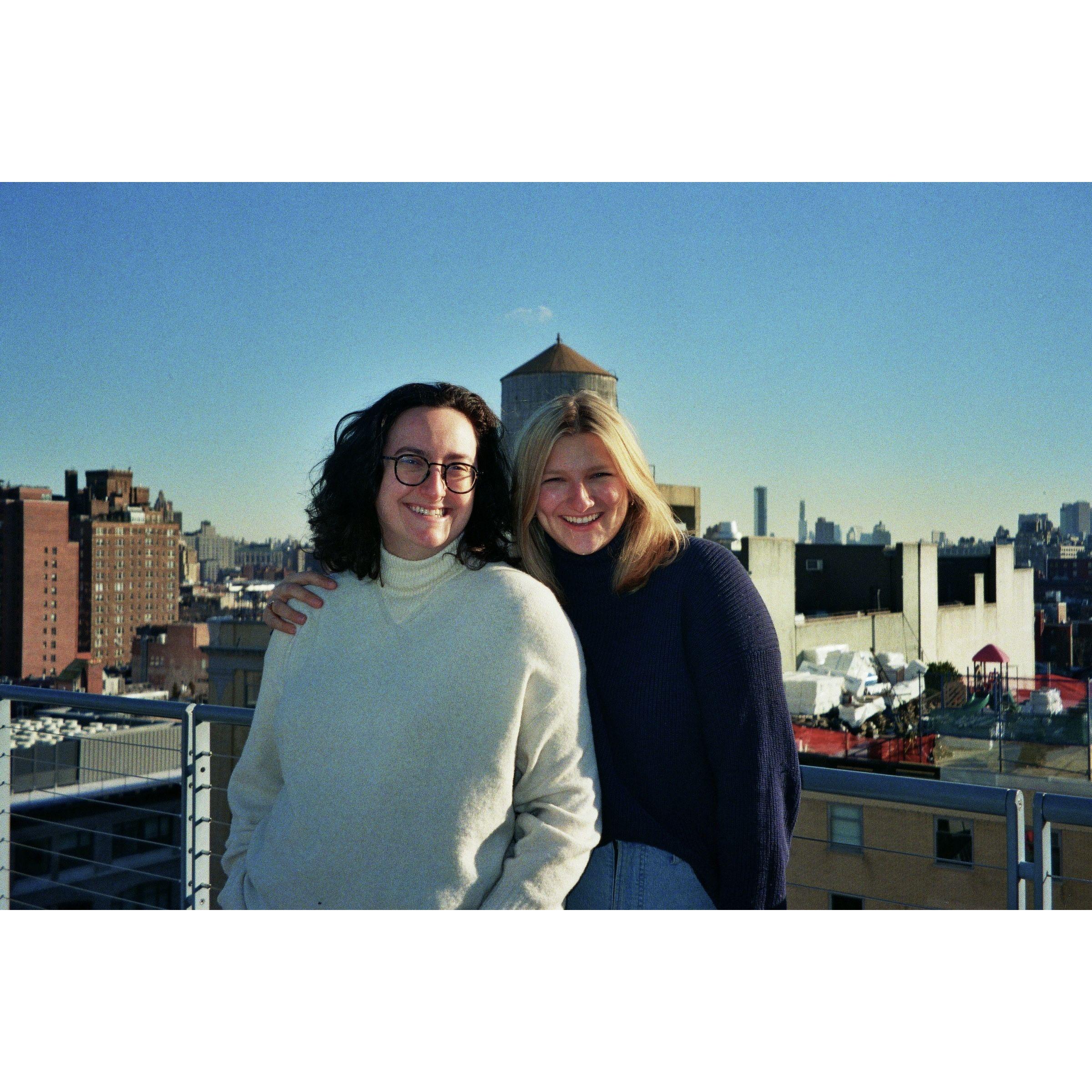 The rooftop at the Whitney Museum on brutally cold January day.