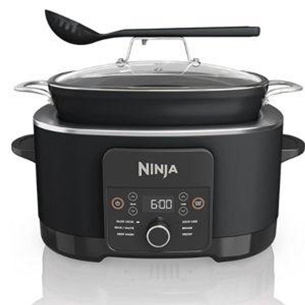 Ninja® 12-in-1 PossibleCooker™ PLUS | 8.5-qt - Sous Vide & Proof Multi-Cooker | Slow Cooker, Dutch Oven & More | Glass Lid & Integrated Spoon | Nonstick | Oven Safe Pot to 500°F | Black | MC1010