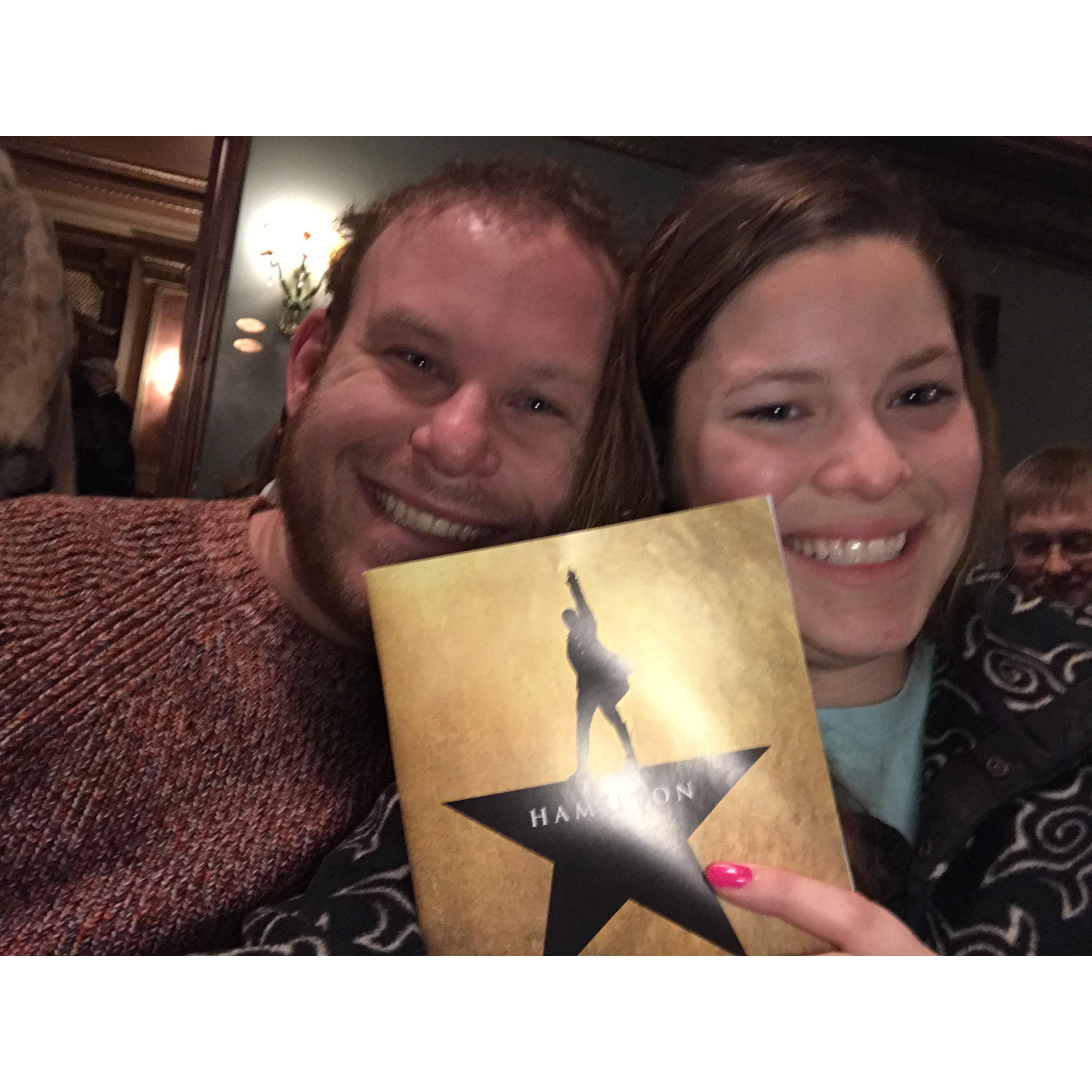 Surprise tickets to Hamilton- Thanks Lea and Temp
