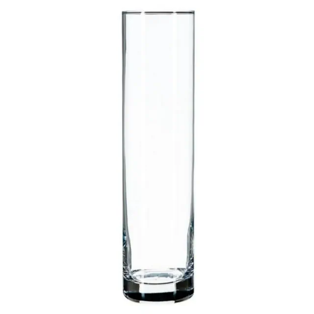 Slickblue Cylindrical Transparent 16"Glass Vase, Perfect for Flowers & Decorative Fillers, Single Piece