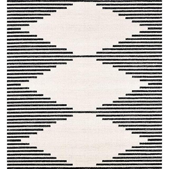 Poly and Bark Mekko 6'x9' Area Rug, 6' x 9', Mist White