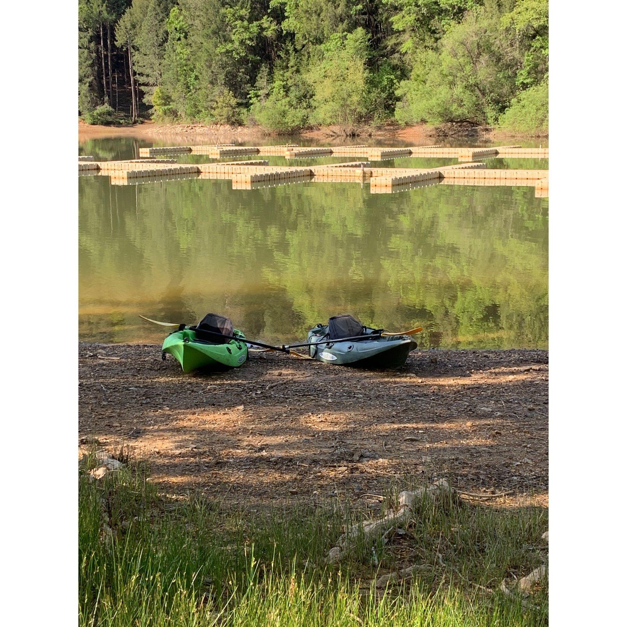 Camping and kayaking at Rollins Lake. Fall 2019