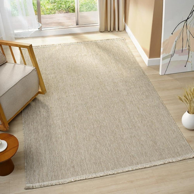 LUXE WEAVERS Modern Farmhouse Textured Brown 8x10 Area Rug, Neutral Carpet