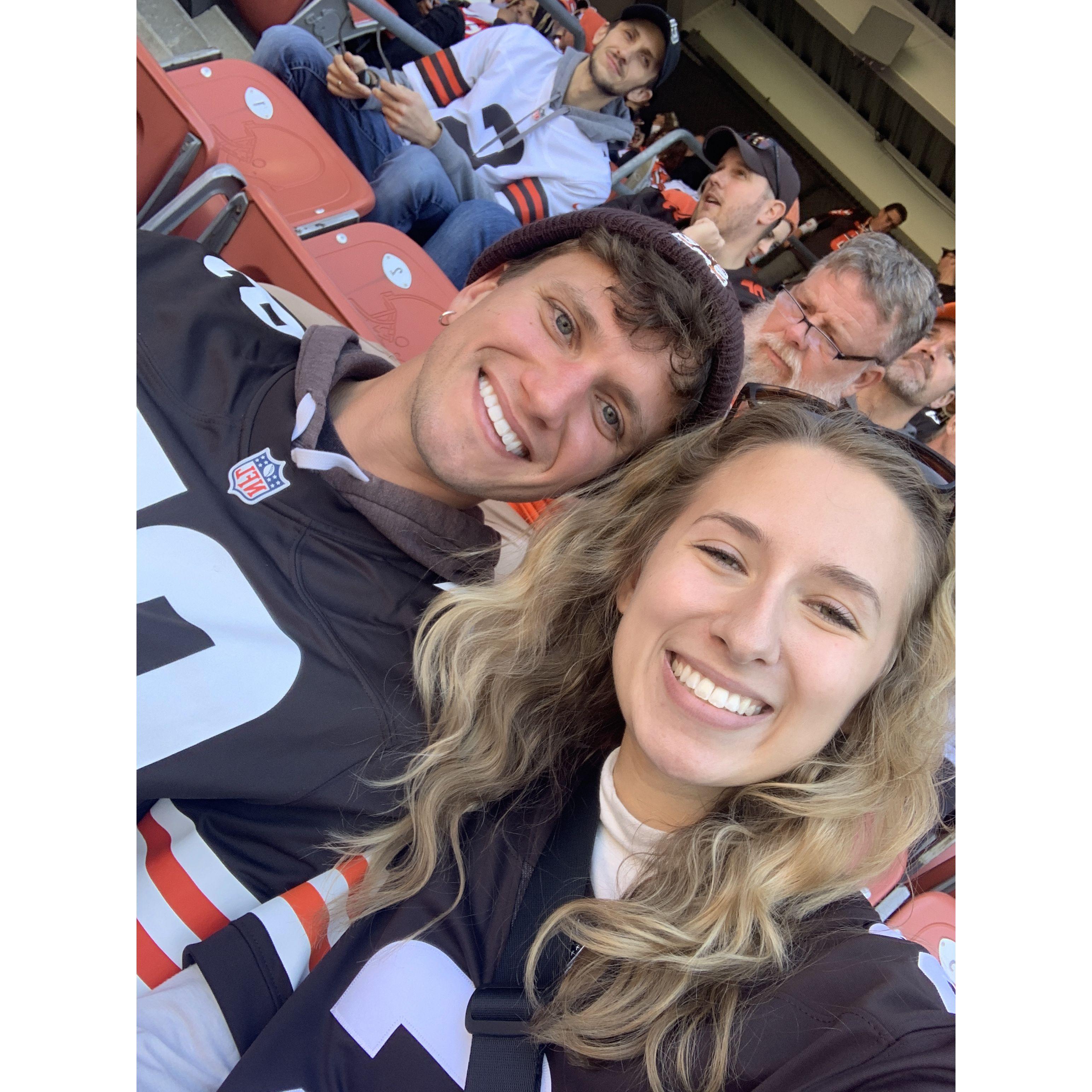 We love going to browns games together!